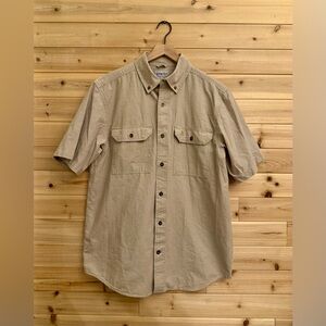 Carhartt Men’s Medium Cotton Relaxed Fit Button Front Collared Short Sleeve